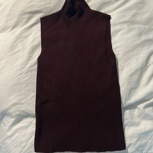 Zara sleeveless knit turtle neck